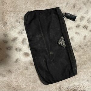 Prada Black nylon makeup Bag/ pencil case